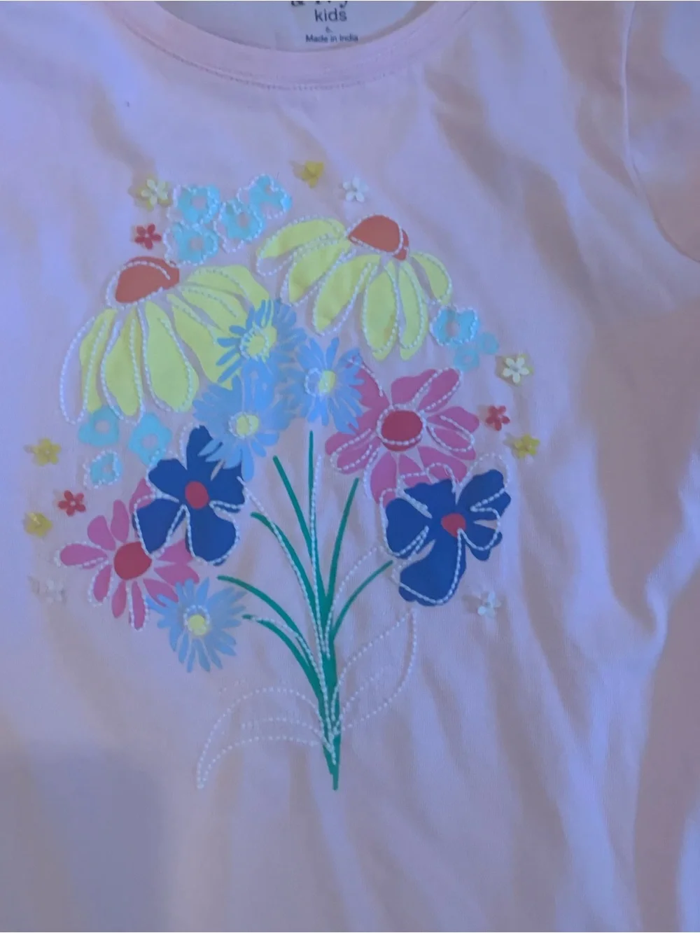 crown & ivy Pink Floral Graphic Tee